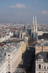 Viennaslide-01110289 Wien, Blick über die Ringstraße, Votivkirche - Vienna, View over the Ringstrasse