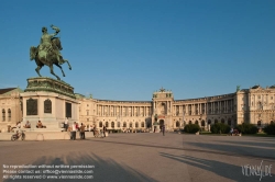 Viennaslide-01113130 Wien, Hofburg, Heldenplatz, Neue Burg und Denkmal Erzherzog Karl