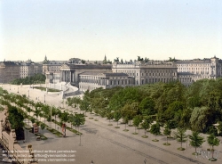 Viennaslide-01114001 Wien, Ringstraße, Parlament um 1900 - Vienna, The Ring, Houses of Parliament around 1900