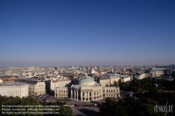 Viennaslide-01115033 Wien, Ringstraße, Blick vom Rathausturm auf das Burgtheater - Vienna, Ringstrasse, Burgtheater