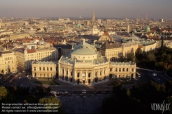 Viennaslide-01115036 Wien, Ringstraße, Blick vom Rathausturm auf das Burgtheater - Vienna, Ringstrasse, Burgtheater