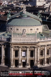 Viennaslide-01115037 Wien, Ringstraße, Blick vom Rathausturm auf das Burgtheater - Vienna, Ringstrasse, Burgtheater