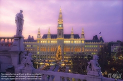 Viennaslide-01116249a Wien, Ringstraße, Rathaus, Weihnachtsmarkt - Vienna, Ringstrasse, Town Hall, Christmas Market