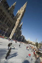 Viennaslide-01116377 Wien, Rathaus, Eistraum - Vienna, Town Hall, Eistraum, Ice Rink