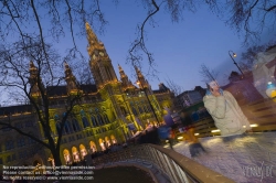 Viennaslide-01116387 Wien, Rathaus, Eistraum - Vienna, Town Hall, Eistraum, Ice Rink