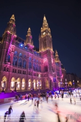 Viennaslide-01116395 Wien, Rathaus, Eistraum - Vienna, Town Hall, Eistraum, Ice Rink