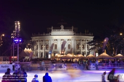 Viennaslide-01116399 Wien, Rathaus, Eistraum - Vienna, Town Hall, Eistraum, Ice Rink