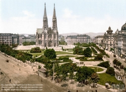 Viennaslide-01118001 Wien, Ringstraße, Votivkirche um 1900 - Vienna, The Ring, Votiv Church around 1900