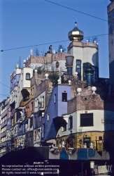 Viennaslide-01121102 Wien, Hundertwasserhaus - Vienna, Hundertwasser House