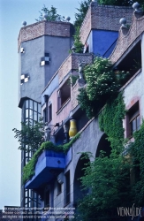 Viennaslide-01121118 Wien, Hundertwasserhaus - Vienna, Hundertwasser House