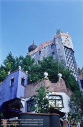 Viennaslide-01121119 Wien, Hundertwasserhaus - Vienna, Hundertwasser House