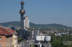 Viennaslide-01123114 Wien, Müllverbrennungsanlage Spittelau, Dekoration von Friedenstreich Hundertwasser  - Vienna, Powar Plant Spittelau decorated by Friedensreich Hundertwasser