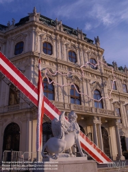 Viennaslide-01131105 Wien, Schloss Belvedere, Feiern zur Staatsvertragsunterzeichnung - Vienna, Belvedere Palace