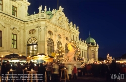 Viennaslide-01131146 Wien, Schloss Belvedere, Oberes Belvedere, Weihnachtsmarkt - Vienna, Belvedere Palace, Christmas Market