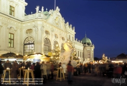 Viennaslide-01131150 Wien, Schloss Belvedere, Oberes Belvedere, Weihnachtsmarkt - Vienna, Belvedere Palace, Christmas Market