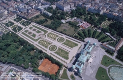 Viennaslide-01131197 Wien, Schloss Belvedere, Luftbild - Vienna, Belvedere Palace, Aerial View