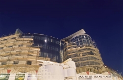Viennaslide-01151821 Wien, Bau des Haas Hauses um 1989 - Vienna, Construction of the Haas House 1989