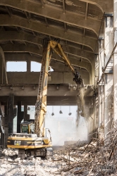 Viennaslide-01156165 Wien, Arsenal, Abbrucharbeiten an der sogenannten Panzerhalle