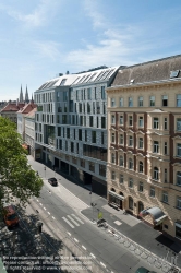 Viennaslide-01202507 Wien, Institut für Publizistik- und Kommunikationswissenschaft, Fassade mit Papierstruktur
