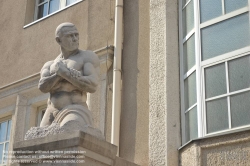 Viennaslide-01202908 Wien, Zweite Gewerbliche Fortbildungsschule, heute Berufsschule Hütteldorferstraße, Josef Hofbauer und Wilhelm Baumgarten 1927