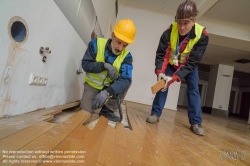 Viennaslide-01204060 Ehemalige Wienstrom-Zentrale, Wertstoffsammlung in einem Altbau durch Firma Baukarussell