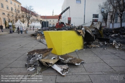 Viennaslide-01259313 Wien, Museumsquartier, Aufräumungsarbeiten nach Brand