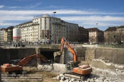 Viennaslide-02188803 Wien, Straßenbahn, Bauarbeiten Hauptbahnhofanbindung Südtirolerplatz - Vienna, Subway Construction