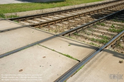 Viennaslide-02269101 Wien, Straßenbahngleise, Übergang von eingedecktem zu offenem Gleiskörper