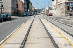 Viennaslide-02269104 Wien, Straßenbahngleise, selbstständiger Gleiskörper