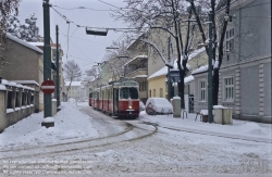 Viennaslide-02410130 Wien, Straßenbahn im Schnee - Vienna, Tramway in Winter Time