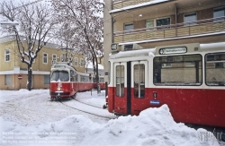 Viennaslide-02410131 Wien, Straßenbahn im Schnee - Vienna, Tramway in Winter Time