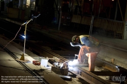 Viennaslide-02499131 Wien, Straßenbahn, nächtliche Gleisbauarbeiten - Vienna, Tramway, Track Renovation Work at Night