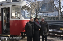 Viennaslide-03662055 Wien, U6, Abschiedsfahrt der Hochflurzüge, Montag, 19. Jänner 2009, Stadträtin Brauner (Mitte)