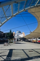 Viennaslide-03669155 Wien, Urban-Loritz-Platz mit Membrandach und Hauptbibliothek