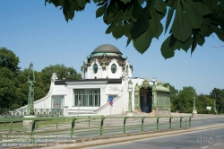 Viennaslide-03677135 Wien, Stadtbahn, Hofpavillon Hietzing, Architekt Otto Wagner 1899 - Vienna, Otto Wagner's Stadtbahn Station Hietzing from 1899