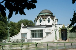 Viennaslide-03677137 Wien, Stadtbahn, Hofpavillon Hietzing, Architekt Otto Wagner 1899 - Vienna, Otto Wagner's Stadtbahn Station Hietzing from 1899