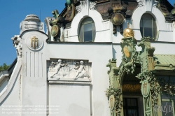 Viennaslide-03677140 Wien, Stadtbahn, Hofpavillon Hietzing, Architekt Otto Wagner 1899 - Vienna, Otto Wagner's Stadtbahn Station Hietzing from 1899