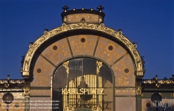 Viennaslide-03678011 Wien, Jugendstil-Stadtbahnstation Karlsplatz von Otto Wagner und Josef Olbrich - Vienna, Art Nouveau Subway Station by Otto Wagner and Joseph Olbrich