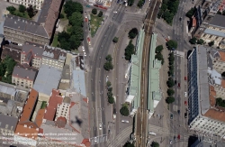 Viennaslide-03690002 Wien, Gürtelstraße und Stadtbahnstation Josefstädter Straße, Luftbild - Vienna, Aerial View