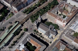 Viennaslide-03690004 Wien, Gürtelstraße und Stadtbahnstation Josefstädter Straße, Luftbild - Vienna, Aerial View