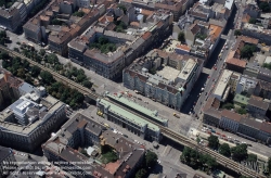 Viennaslide-03690005 Wien, Gürtelstraße und Stadtbahnstation Alser Straße, Luftbild - Vienna, Aerial View