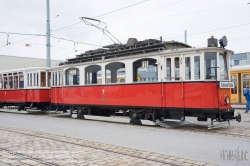 Viennaslide-03700204 Wien, Hauptwerkstätte der Wiener Linien, historischer Straßenbahnzug - Vienna, Main Workshop of Vienna Transport Authorities