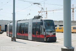 Viennaslide-03700299 Wien, Straßenbahn, Hauptwerkstätte, Straßenbahn am Vorfeld - Vienna, Tramway, Main Workshop
