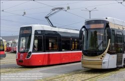 Viennaslide-03700366 Wien, Hauptwerkstätte der Wiener Linien, Alstom Flexity Brüssel // Vienna, Wiener Linien, Main Workshop, Alstom Flexity Brussels