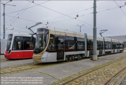 Viennaslide-03700374 Wien, Hauptwerkstätte der Wiener Linien, Alstom Flexity Brüssel // Vienna, Wiener Linien, Main Workshop, Alstom Flexity Brussels