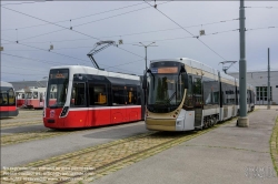 Viennaslide-03700377 Wien, Hauptwerkstätte der Wiener Linien, Alstom Flexity Brüssel // Vienna, Wiener Linien, Main Workshop, Alstom Flexity Brussels