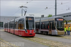 Viennaslide-03700392 Wien, Hauptwerkstätte der Wiener Linien, Alstom Flexity Brüssel // Vienna, Wiener Linien, Main Workshop, Alstom Flexity Brussels