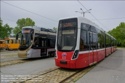 Viennaslide-03700396 Wien, Hauptwerkstätte der Wiener Linien, Alstom Flexity Brüssel // Vienna, Wiener Linien, Main Workshop, Alstom Flexity Brussels