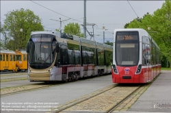 Viennaslide-03700399 Wien, Hauptwerkstätte der Wiener Linien, Alstom Flexity Brüssel // Vienna, Wiener Linien, Main Workshop, Alstom Flexity Brussels