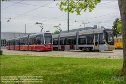 Viennaslide-03700401 Wien, Hauptwerkstätte der Wiener Linien, Alstom Flexity Brüssel // Vienna, Wiener Linien, Main Workshop, Alstom Flexity Brussels